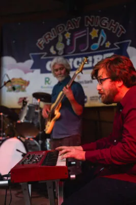 Joshua Hegg performs with his band, Big Mo and The Full Moon Band, during Friday Night Concert, 2017