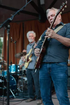 Volker Strifler performing with Big Mo and The Full Moon Band, during Friday Night Concerts in Plaza Park - Chico, CA.