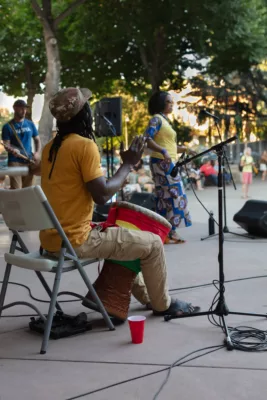 Duniya performing for Friday Night Concerts in Plaza Park, 2023