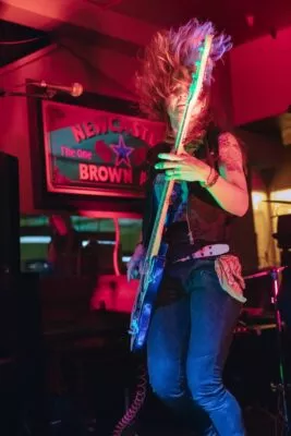 Megan Yates, Furlough Fridays rocking the Downlo in Chico, CA in October 2021.