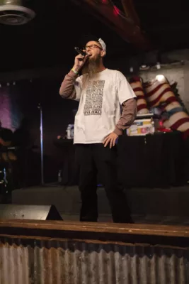 Hap Hathaway performing during a night of Hip Hop music at the Tackle Box - Chico, CA, 2021