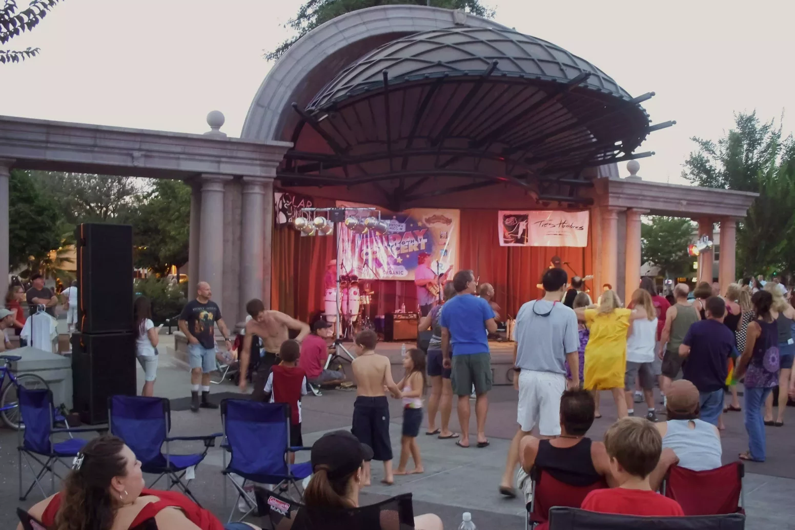 A view from the crowd in Plaza Park as the Jeff Pershing Band performs at Friday Night Concerts in 2010.