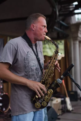 Eric Weber performs with The Jeff Pershing Band for Friday Night Concerts.