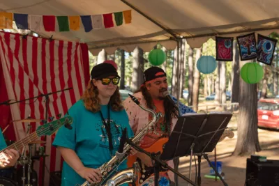 Second Hand Smoke performing at the 2023 Cohasset Bazaar and Music Festival.