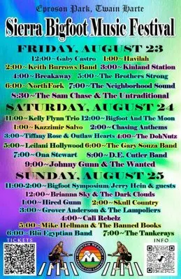 Sierra Bigfoot Music festival, 2024